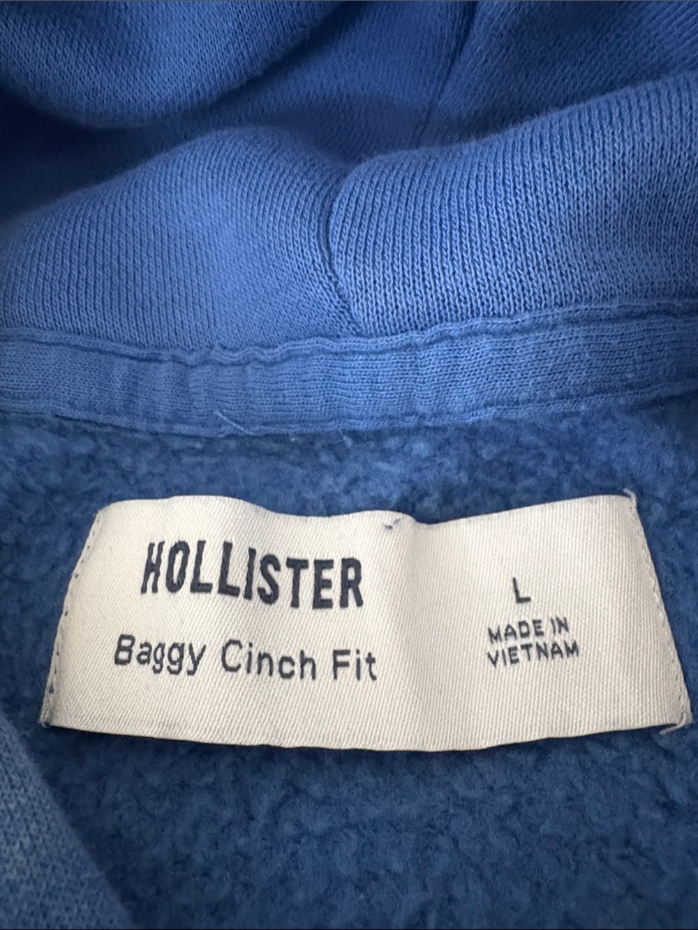 Hollister Baggy Cinch Washed Forest Hills Athletics Hoodie - Blue - L - Picture 4 of 9